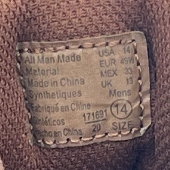 American Eagle Brown Faux Leather Mens Sneakers Size 14 Casual Shoes - Picture 5 of 6